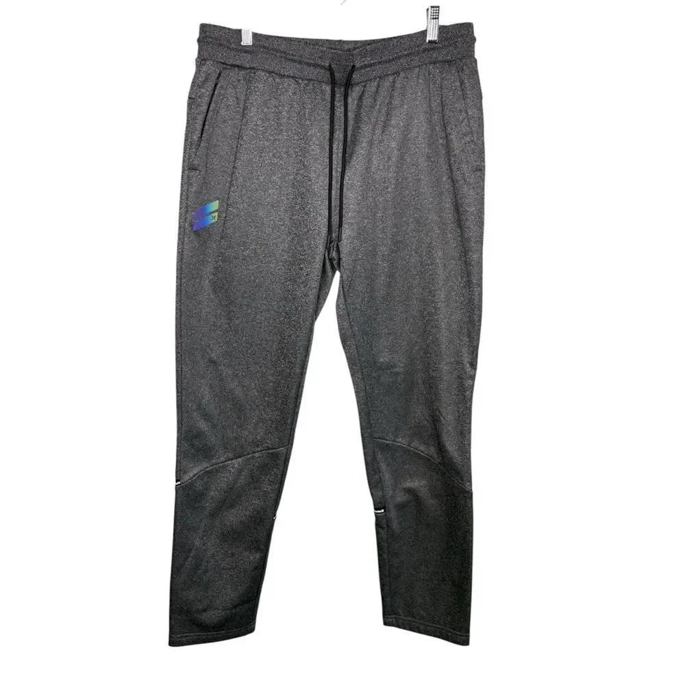 Hurley Mens Slim Charcoal Athletic Pants Fleece Lining XL